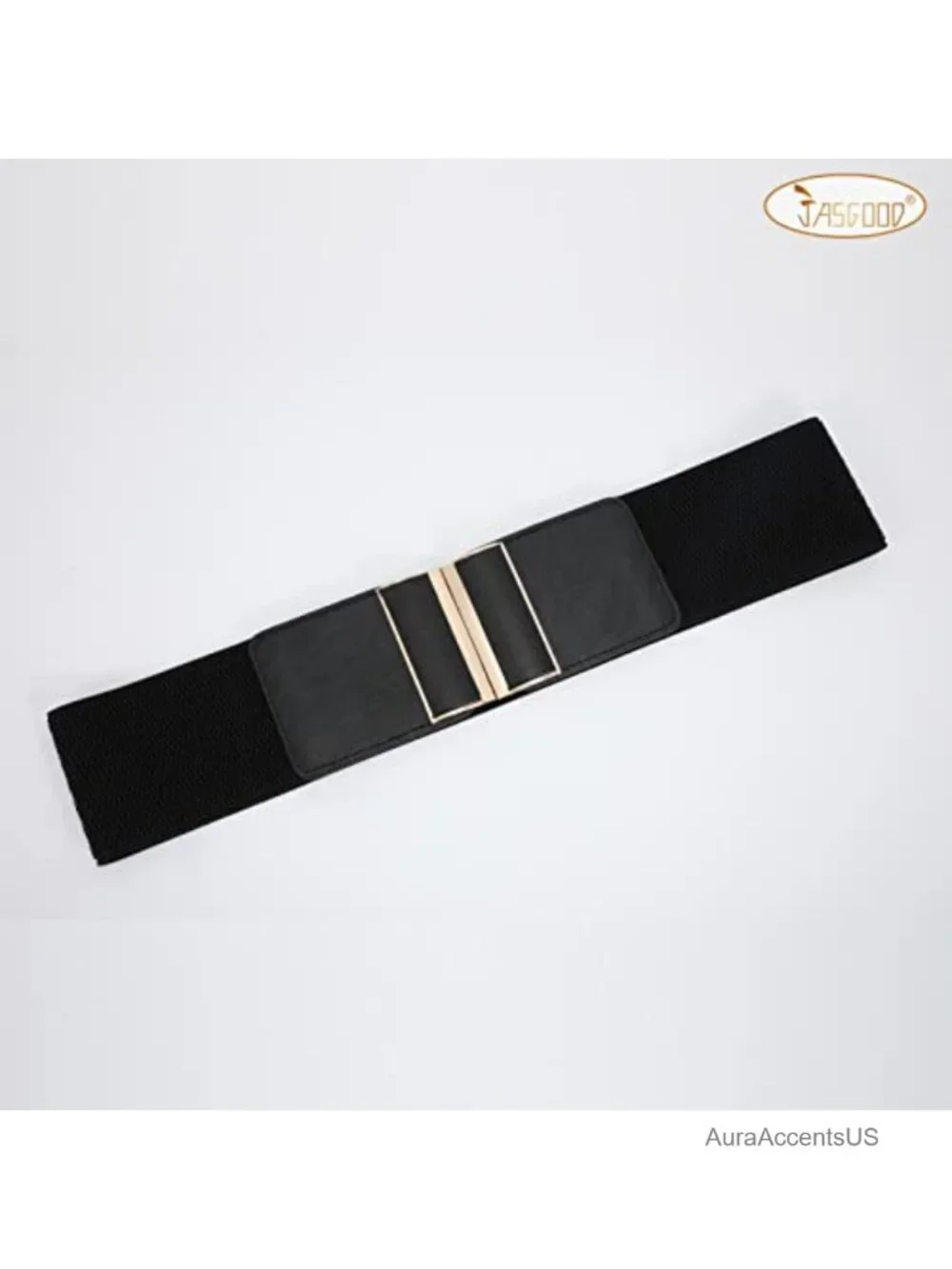 4 Pack Wide Elastic Stretch Waist Belts with Interlocking Buckle